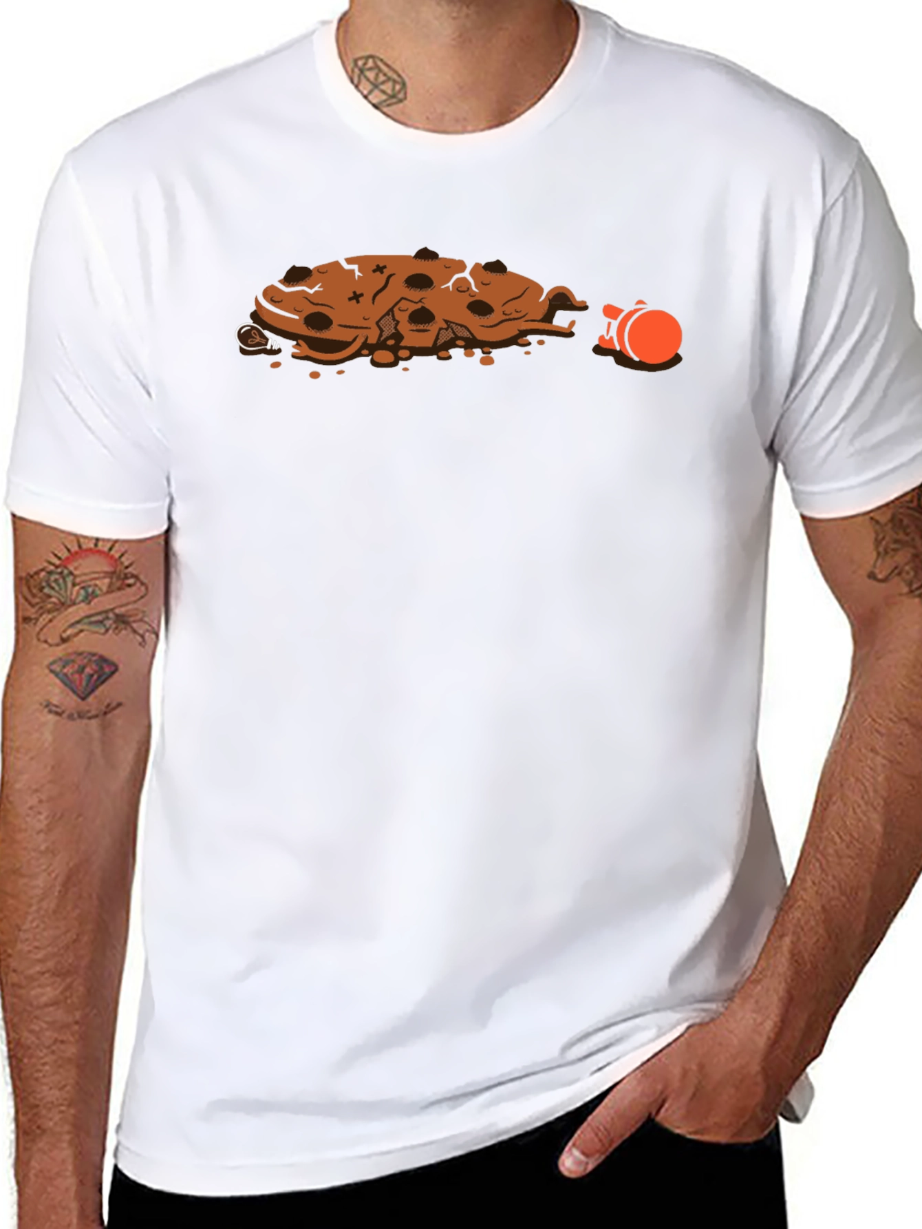 Funny Broken Cookie Cartoon Graphic Tee