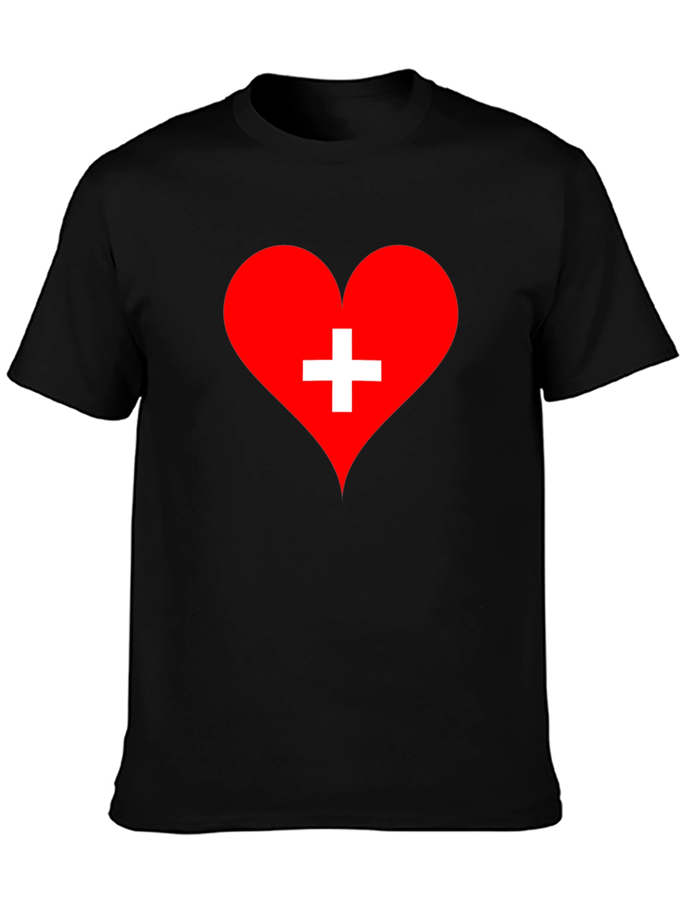 Heart with Swiss Cross Graphic T-Shirt