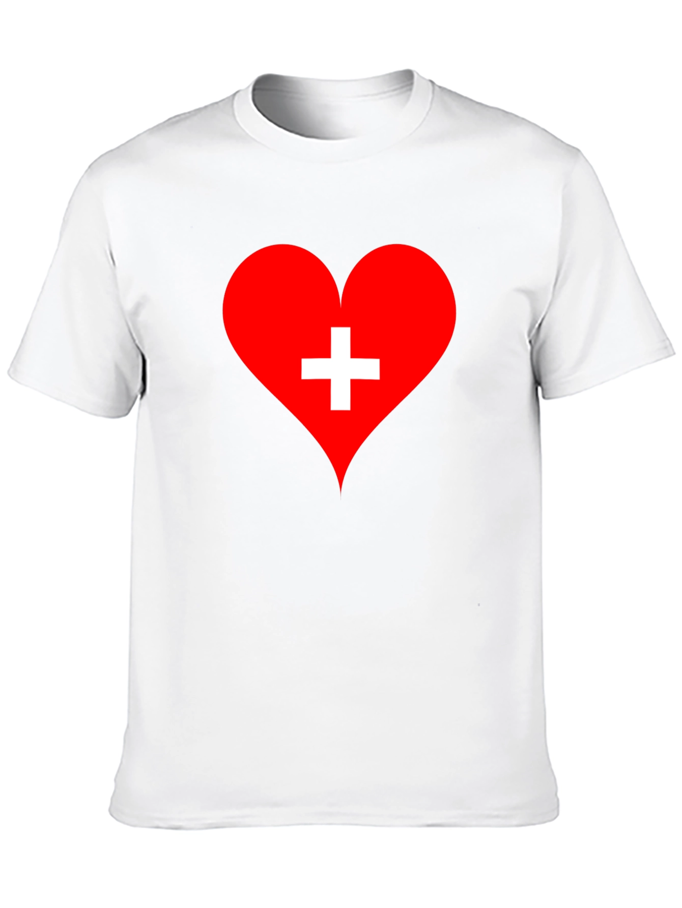 Heart with Swiss Cross Graphic T-Shirt