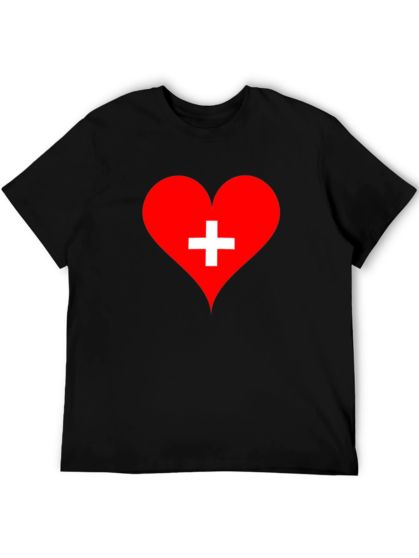 Heart with Swiss Cross Graphic T-Shirt