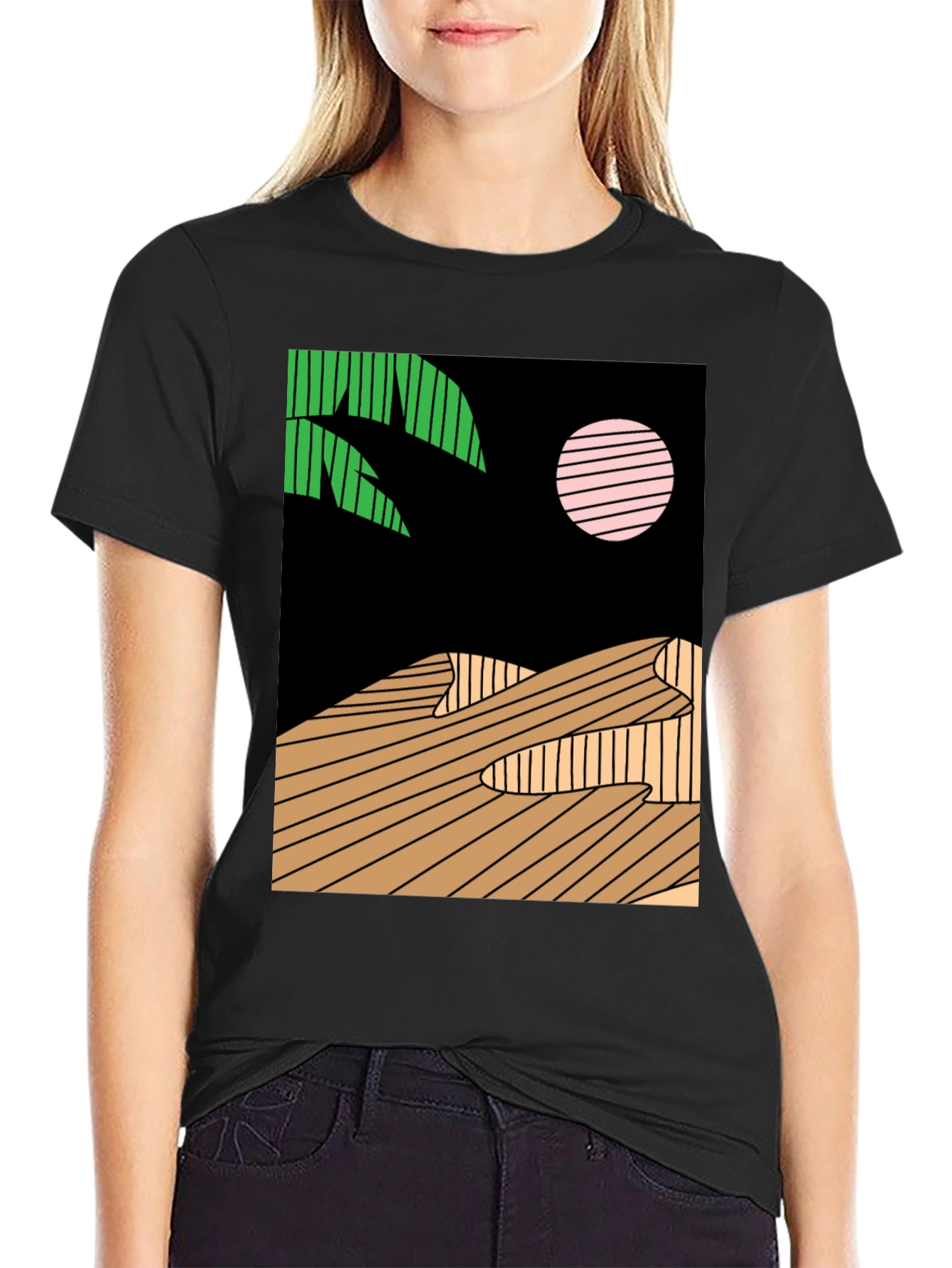 Abstract Desert Scene Graphic Tee