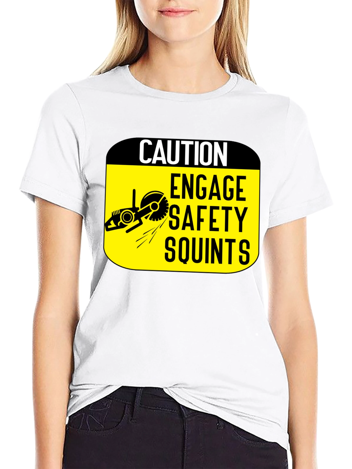 Caution Engage Safety Squints Graphic T-Shirt
