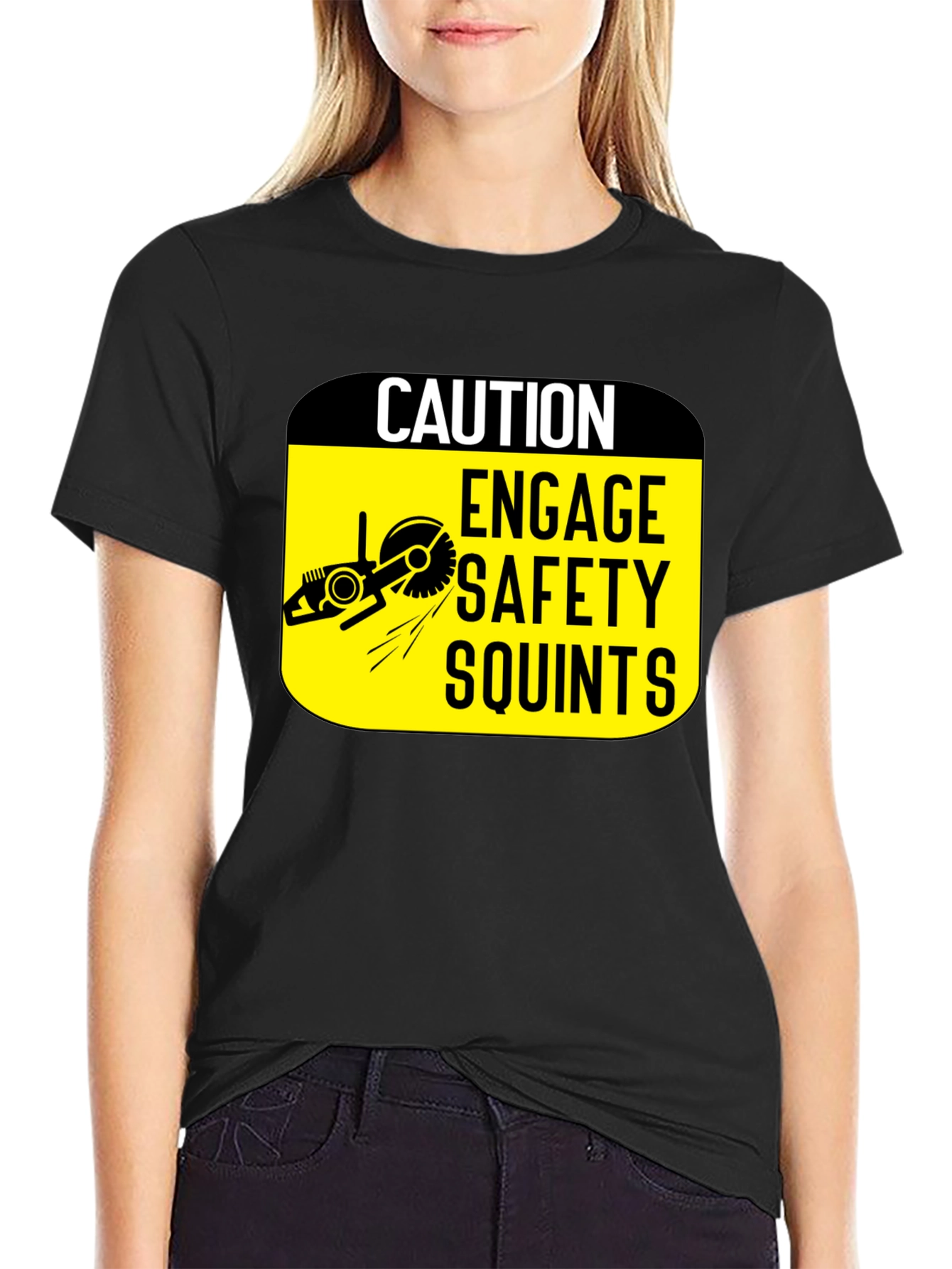 Caution Engage Safety Squints Graphic T-Shirt