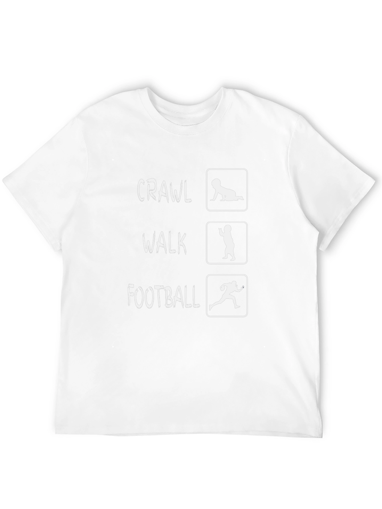 Crawl Walk Football Black T-Shirt