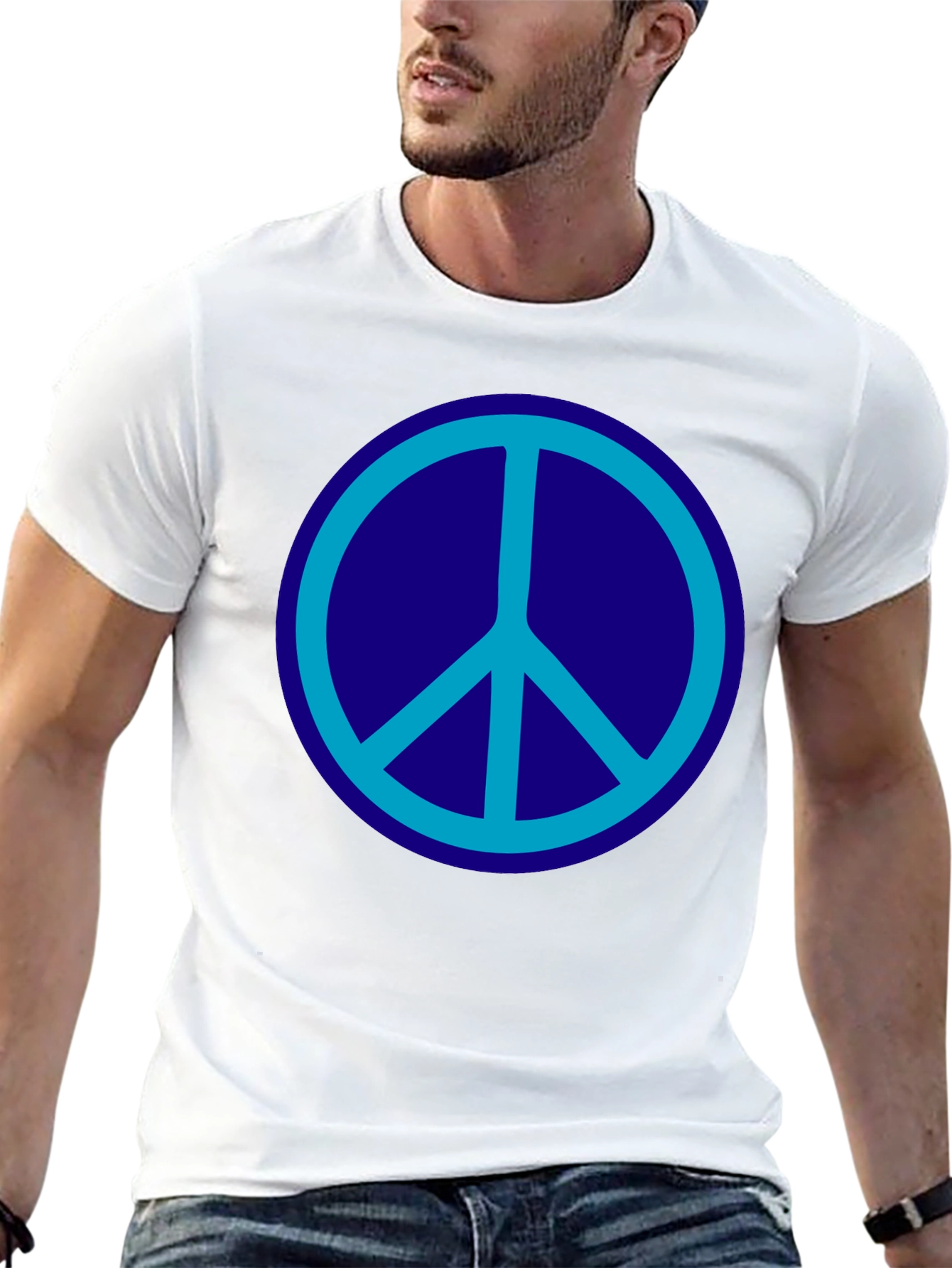Peace Symbol Graphic Tee - Black