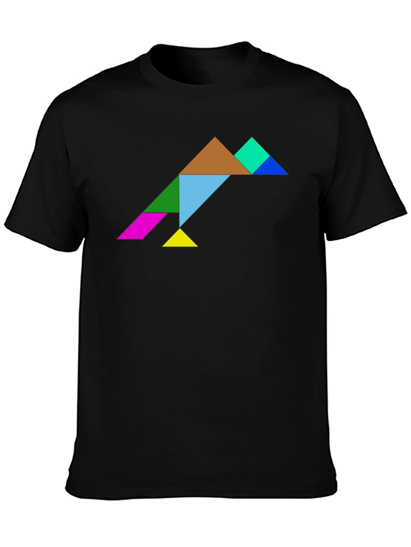 Tangram Bird T-Shirt - Geometric Puzzle Design
