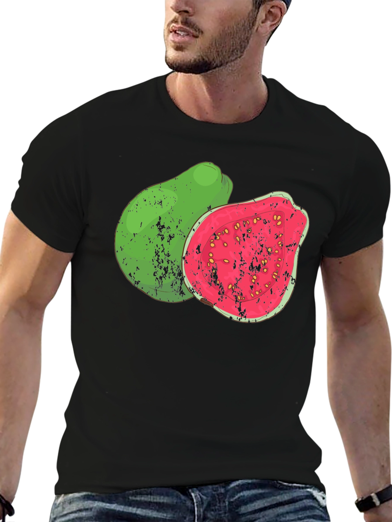 Guava Fruit Graphic T-Shirt - Tropical Fruit Tee