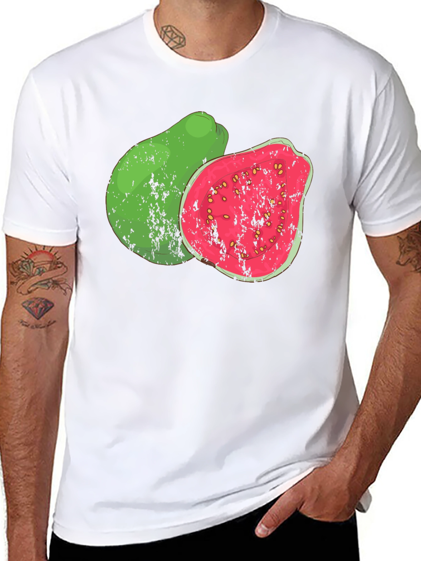 Guava Fruit Graphic T-Shirt - Tropical Fruit Tee
