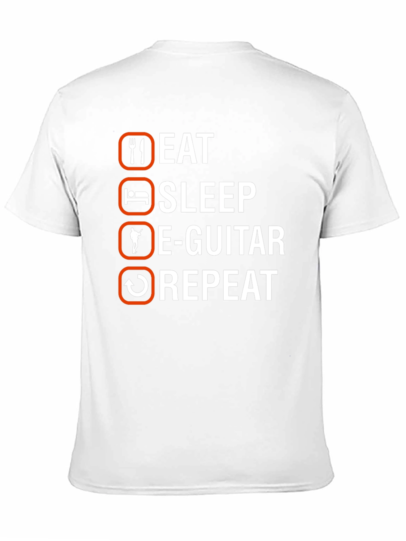 Eat Sleep E-Guitar Repeat Black T-Shirt