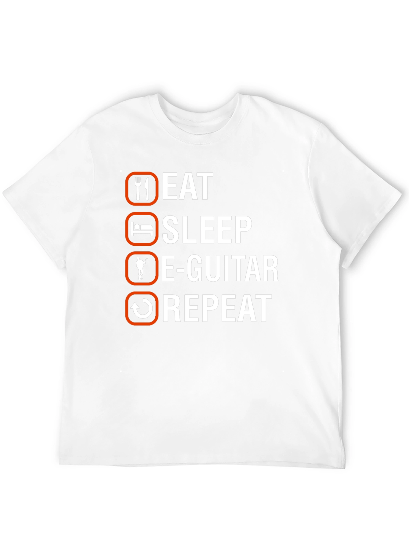 Eat Sleep E-Guitar Repeat Black T-Shirt