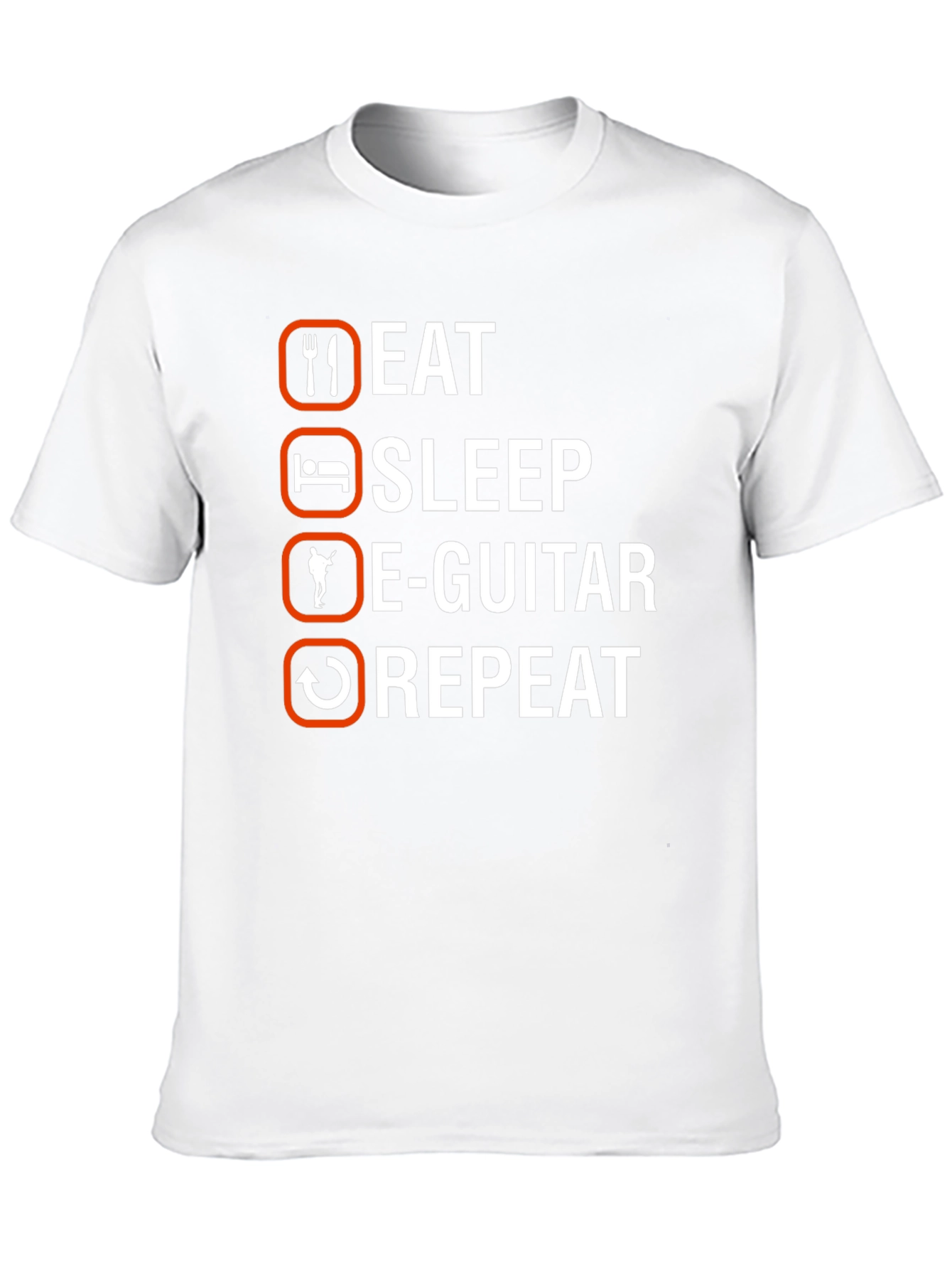 Eat Sleep E-Guitar Repeat Black T-Shirt