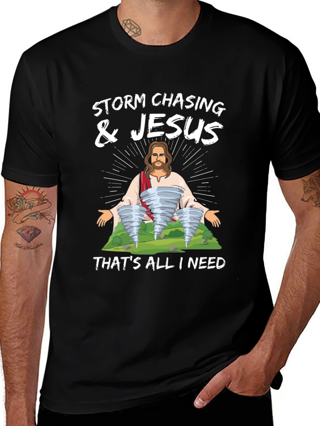 Storm Chasing & Jesus Graphic T-Shirt