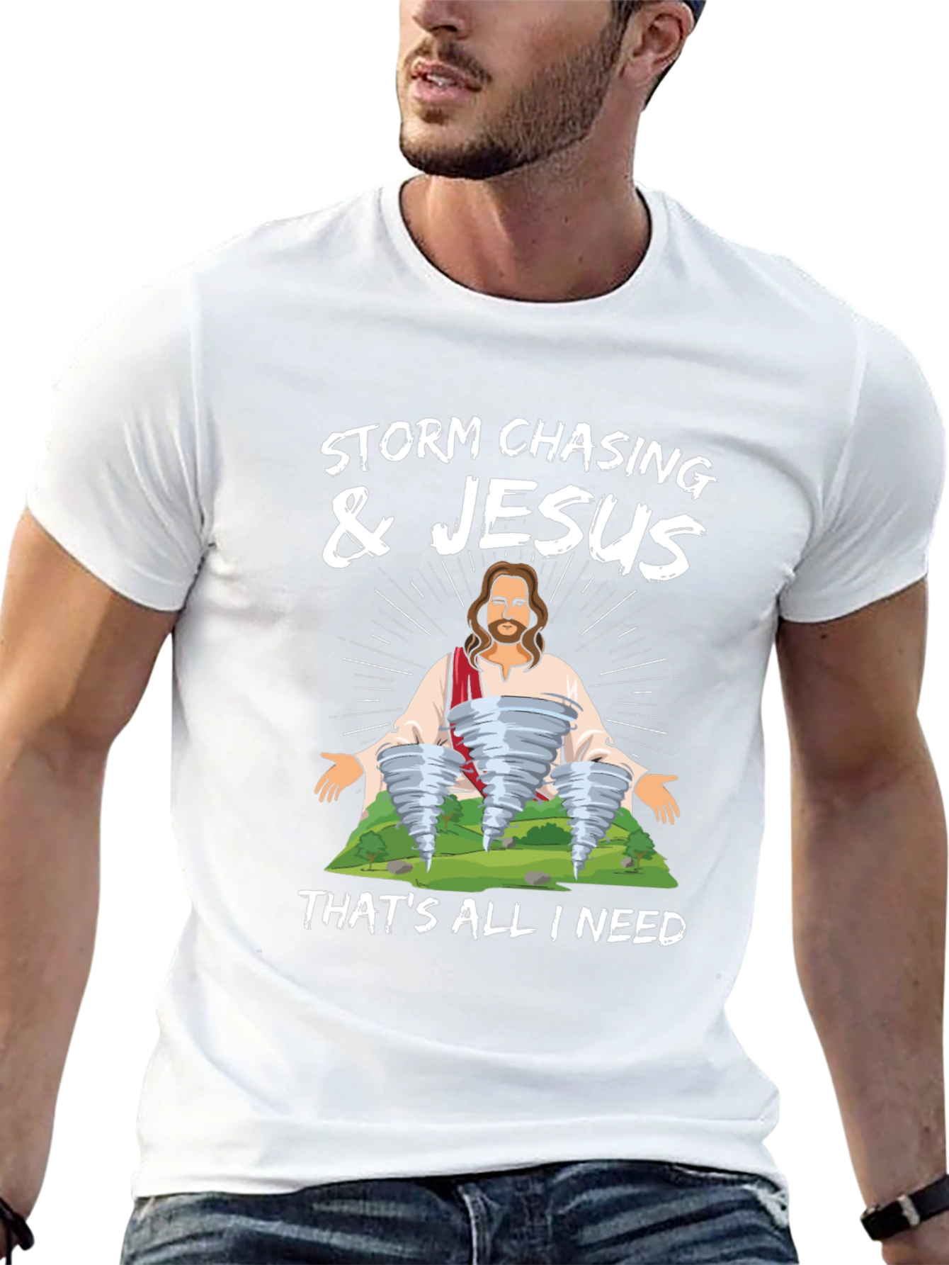 Storm Chasing & Jesus Graphic T-Shirt