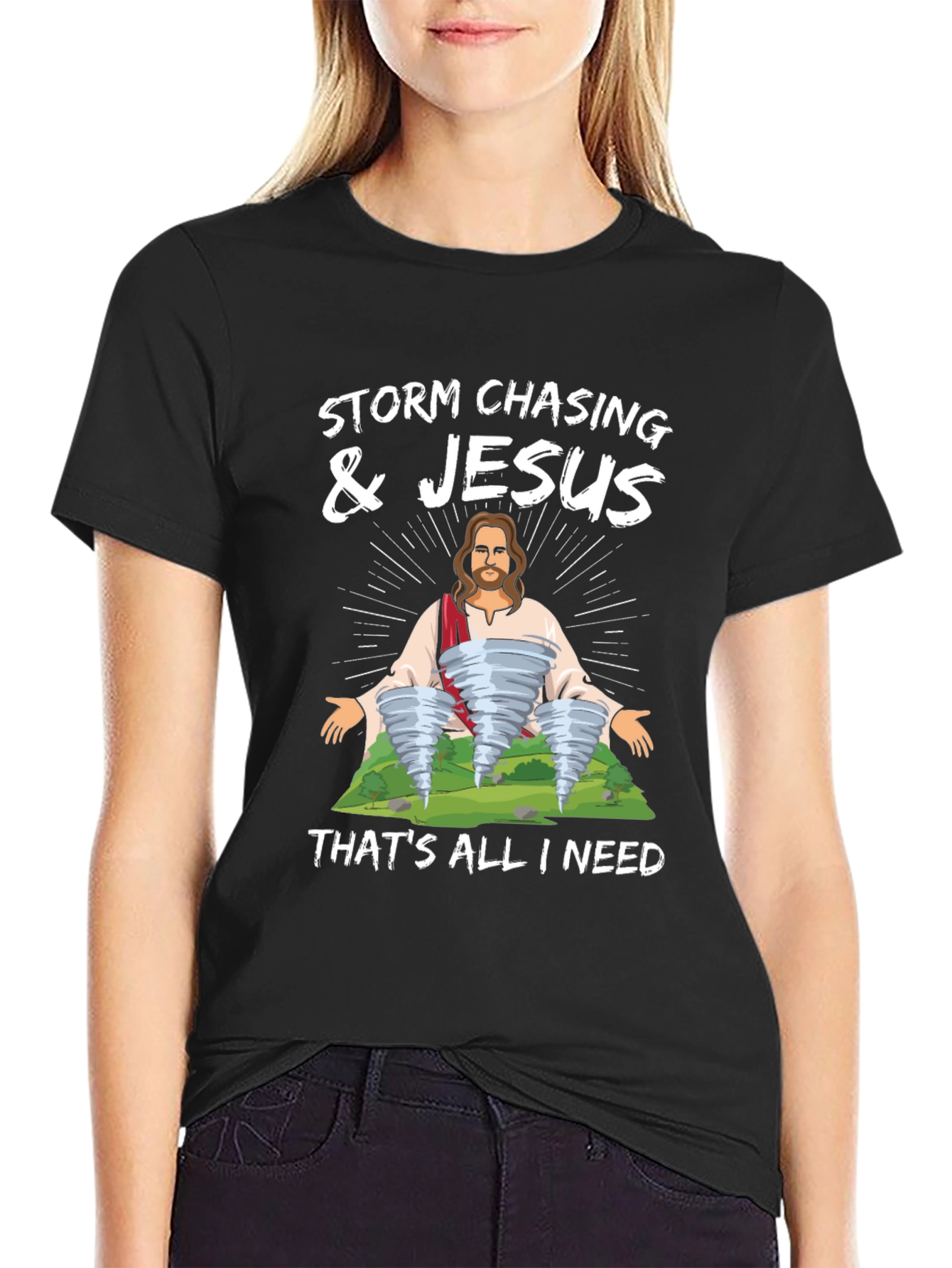 Storm Chasing & Jesus Graphic T-Shirt