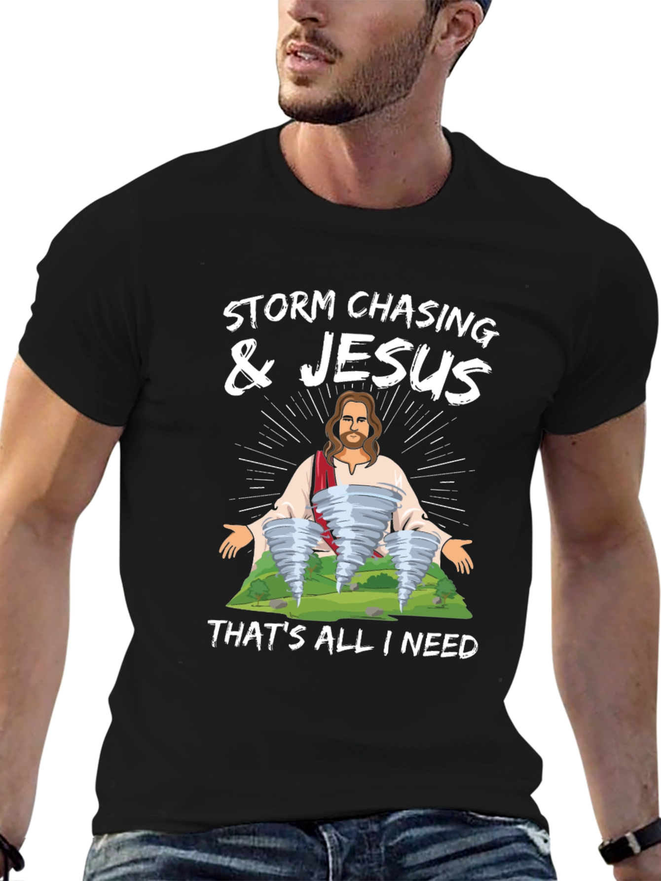 Storm Chasing & Jesus Graphic T-Shirt