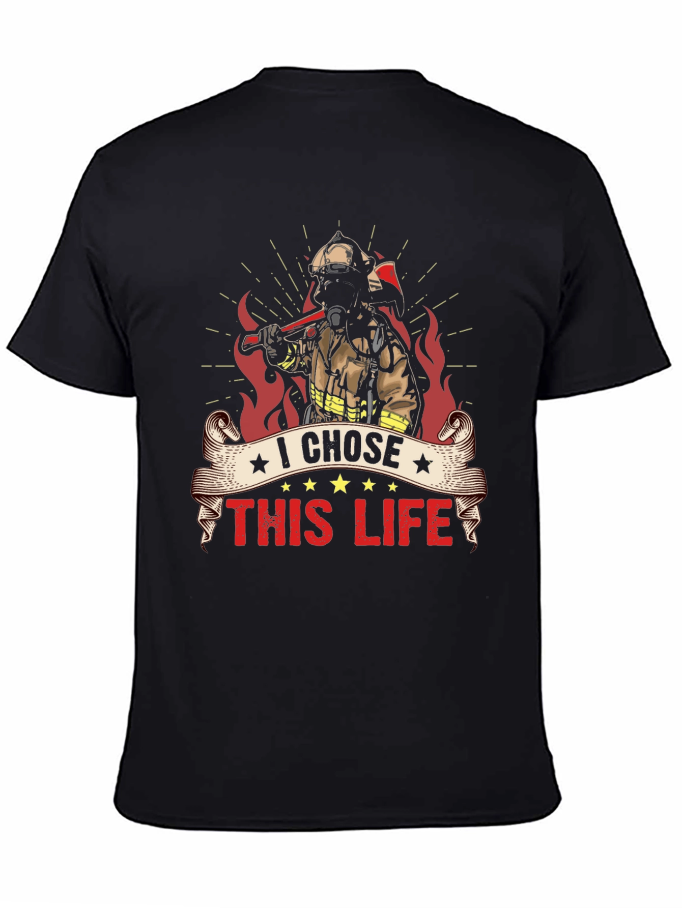 Firefighters Life Black T-Shirt