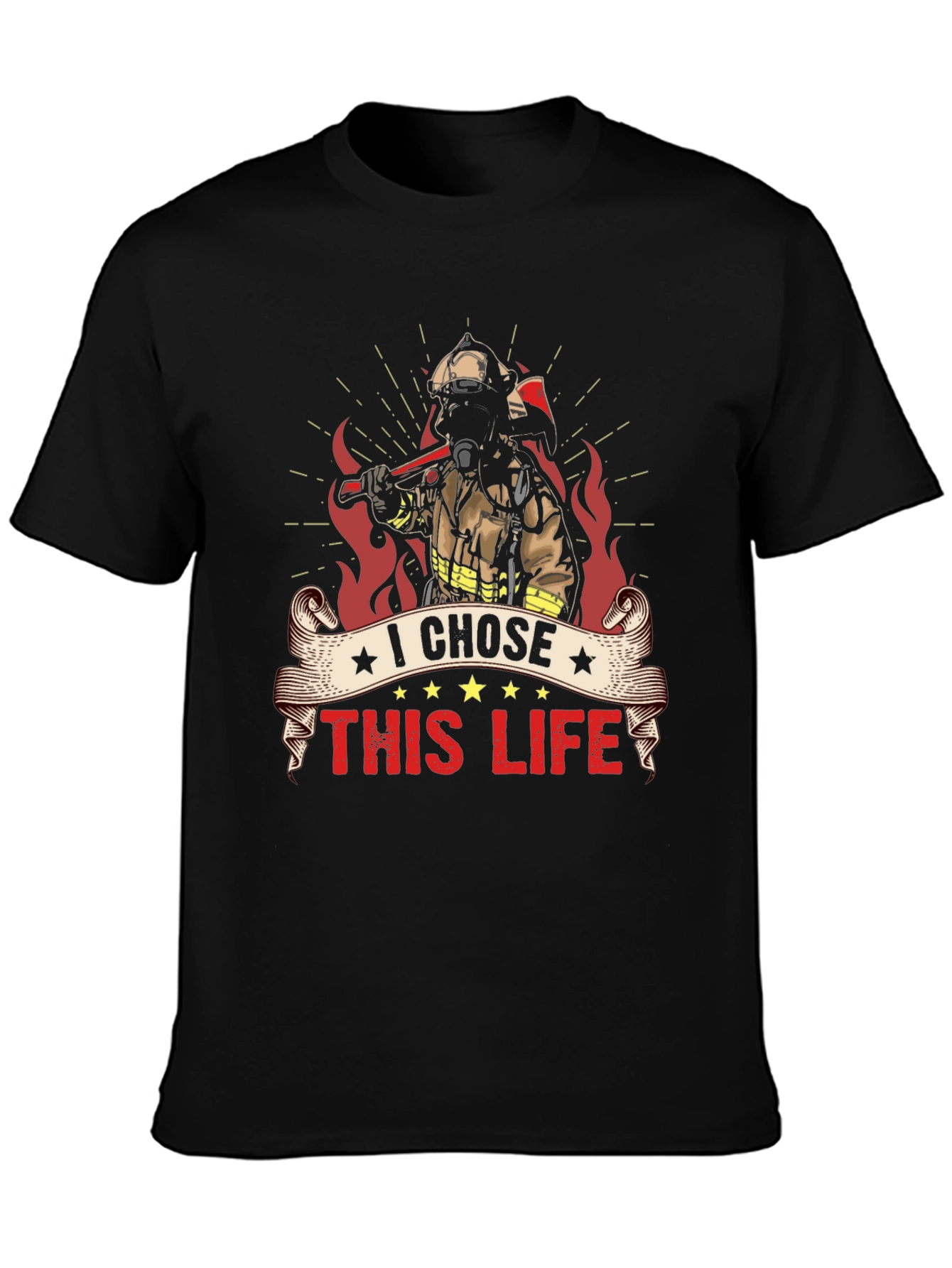 Firefighters Life Black T-Shirt