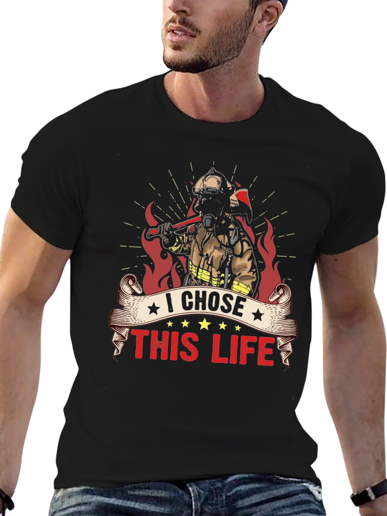 Firefighters Life Black T-Shirt
