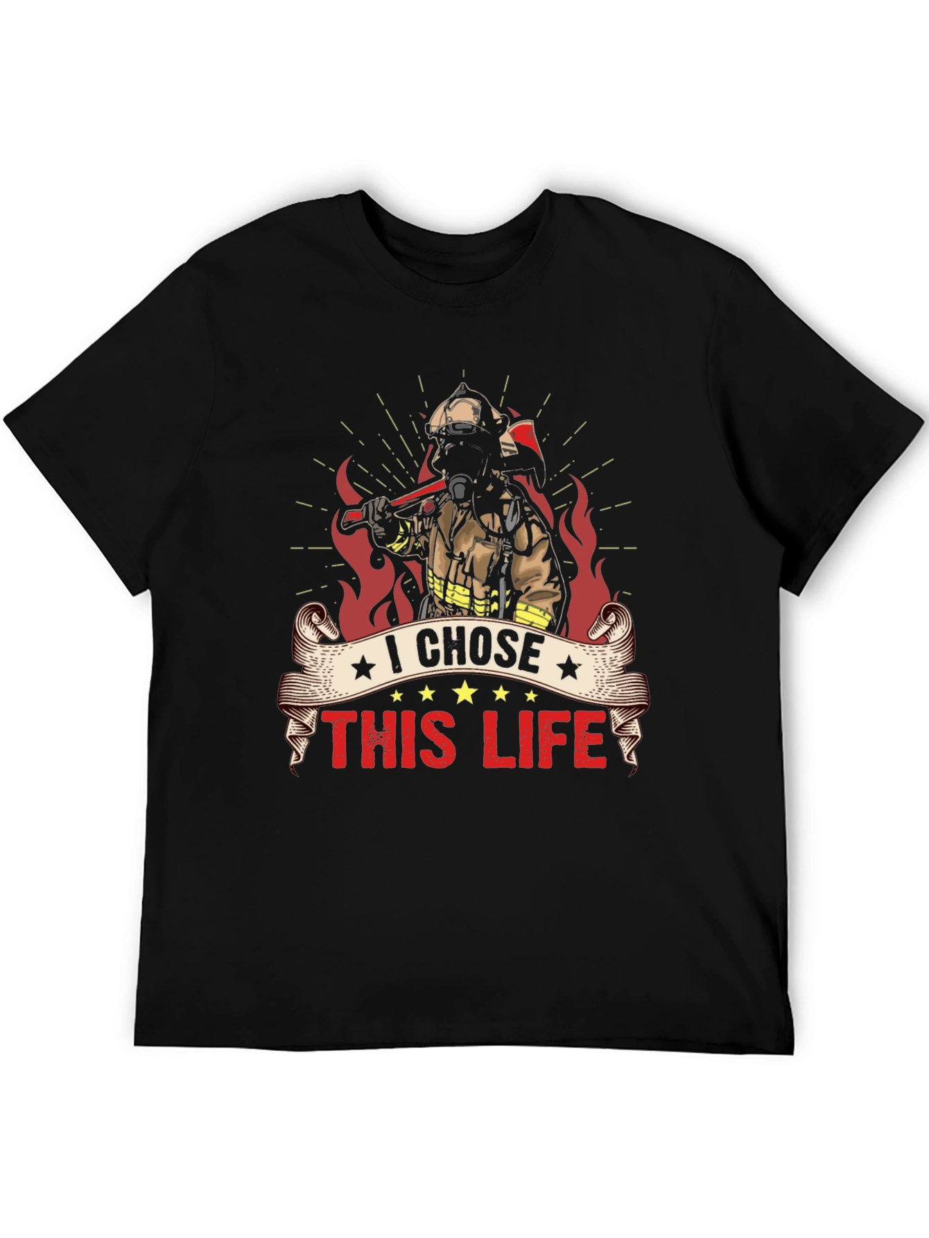Firefighters Life Black T-Shirt
