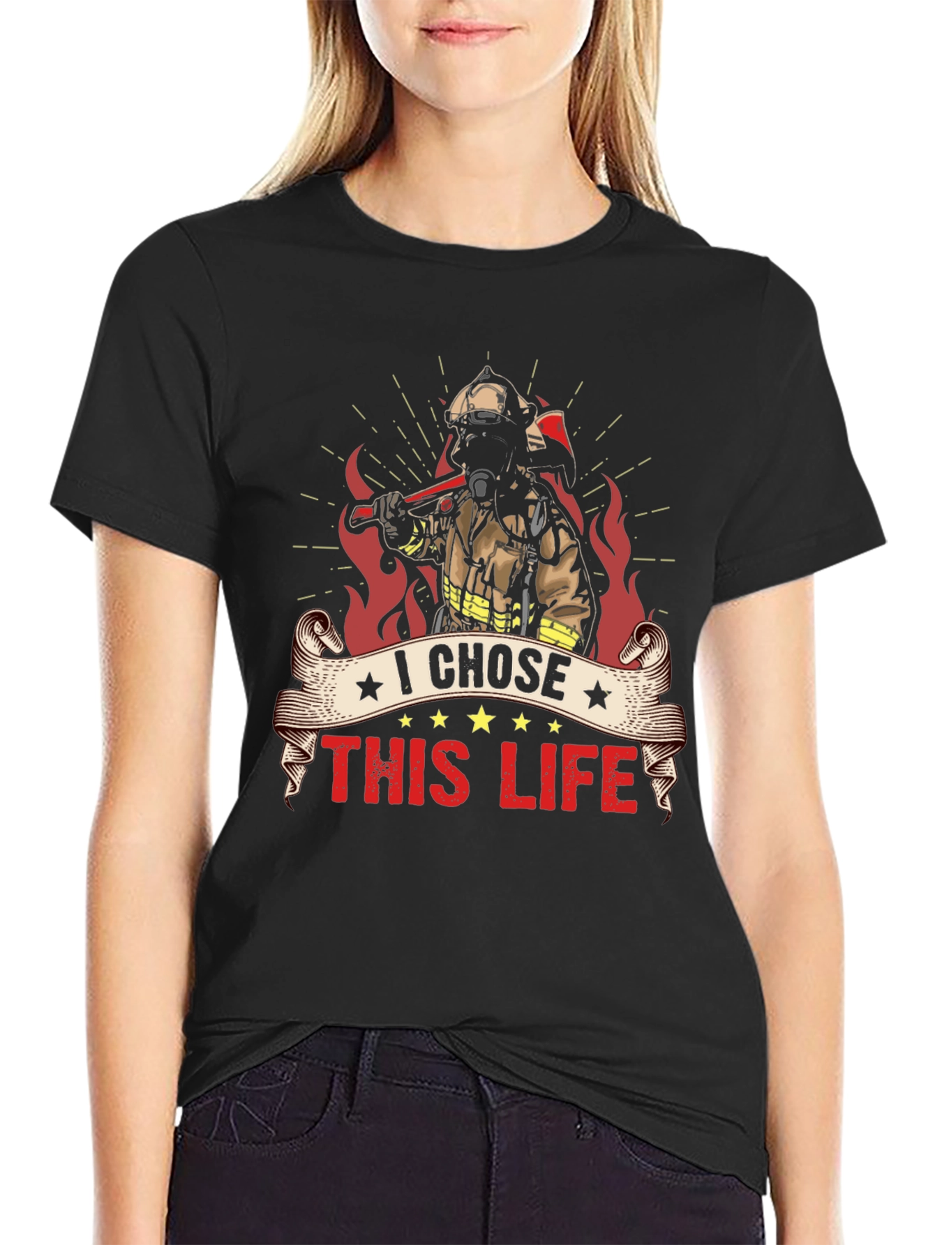 Firefighters Life Black T-Shirt