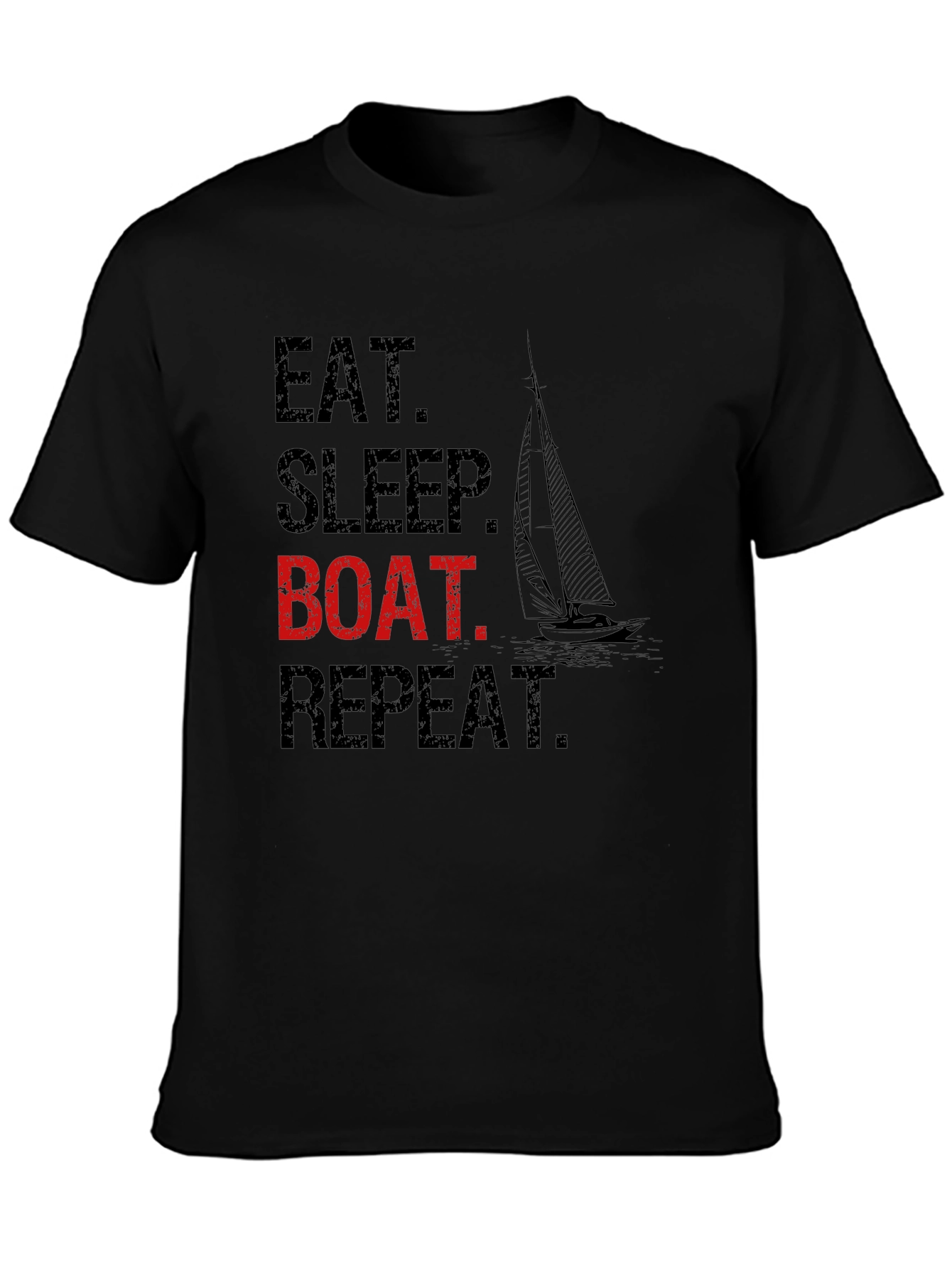 Eat Sleep Boat Repeat T-Shirt - Boating Lifestyle Tee