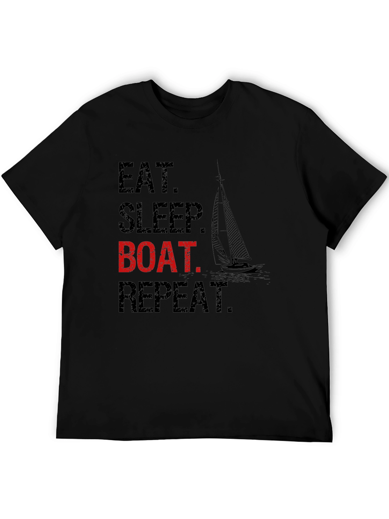 Eat Sleep Boat Repeat T-Shirt - Boating Lifestyle Tee