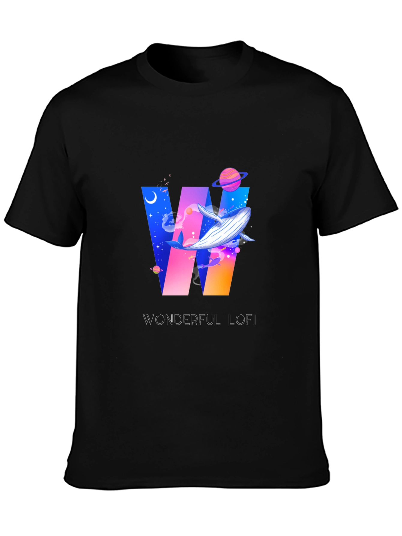 Wonderful Lofi Whale Graphic T-Shirt