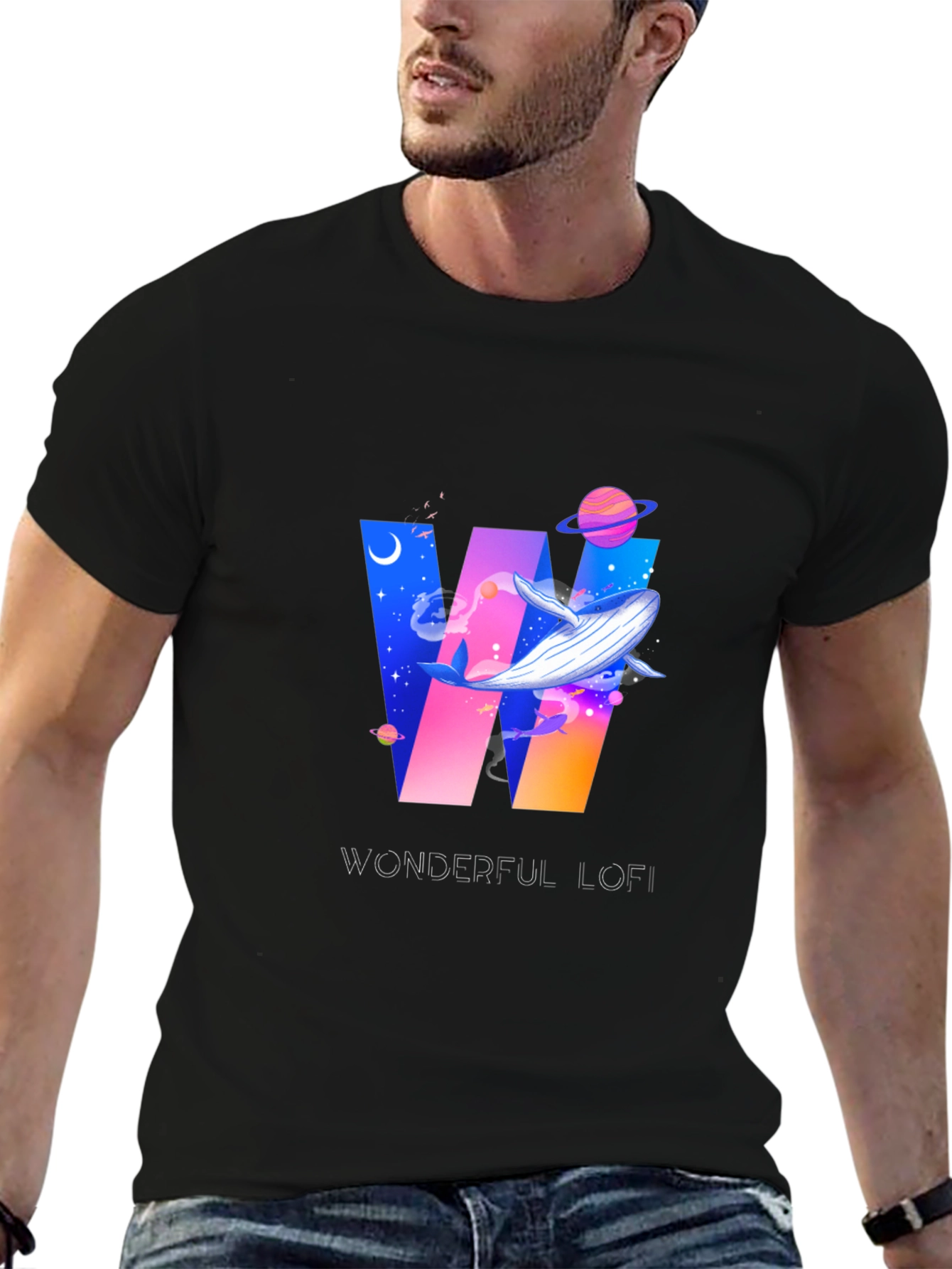 Wonderful Lofi Whale Graphic T-Shirt