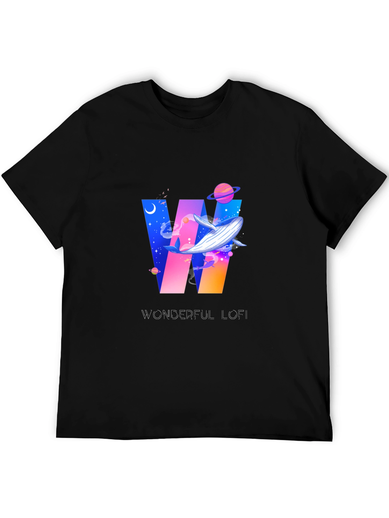 Wonderful Lofi Whale Graphic T-Shirt