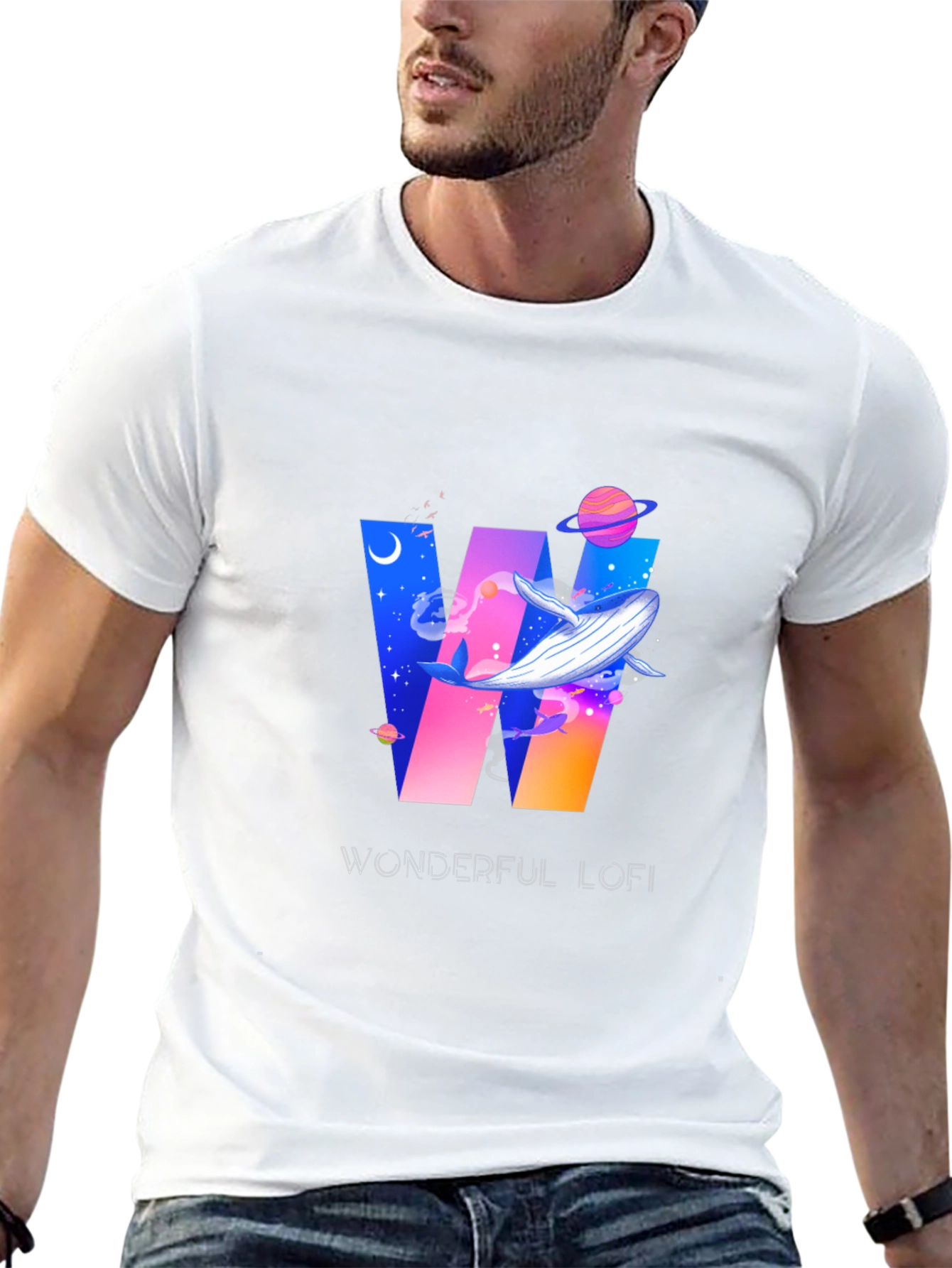 Wonderful Lofi Whale Graphic T-Shirt