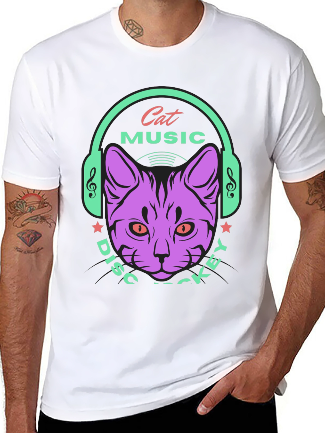Cat Music DJ Graphic Tee