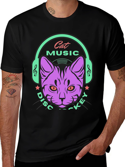 Cat Music DJ Graphic Tee