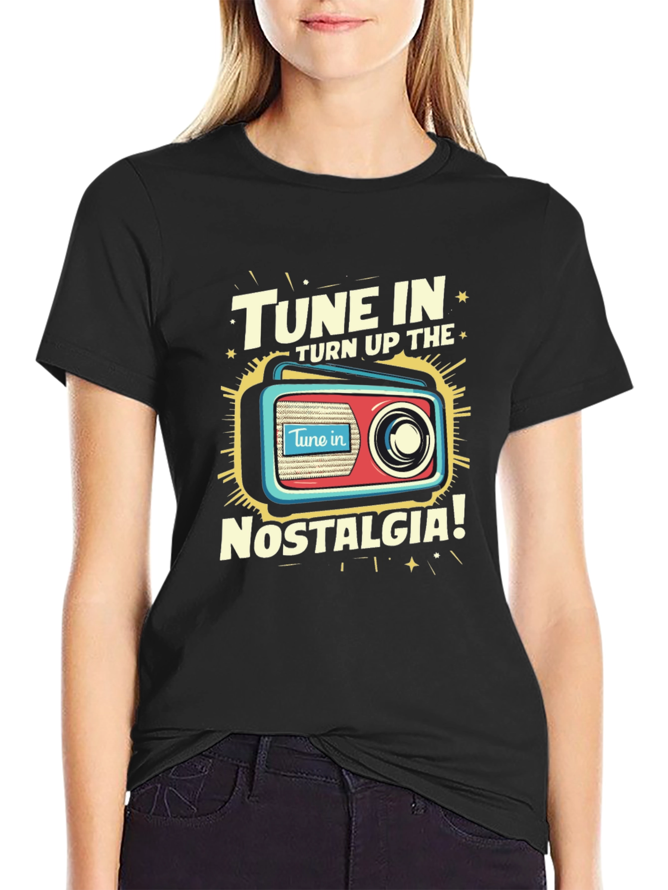 Tune In Nostalgia Graphic Tee - Retro Radio T-Shirt