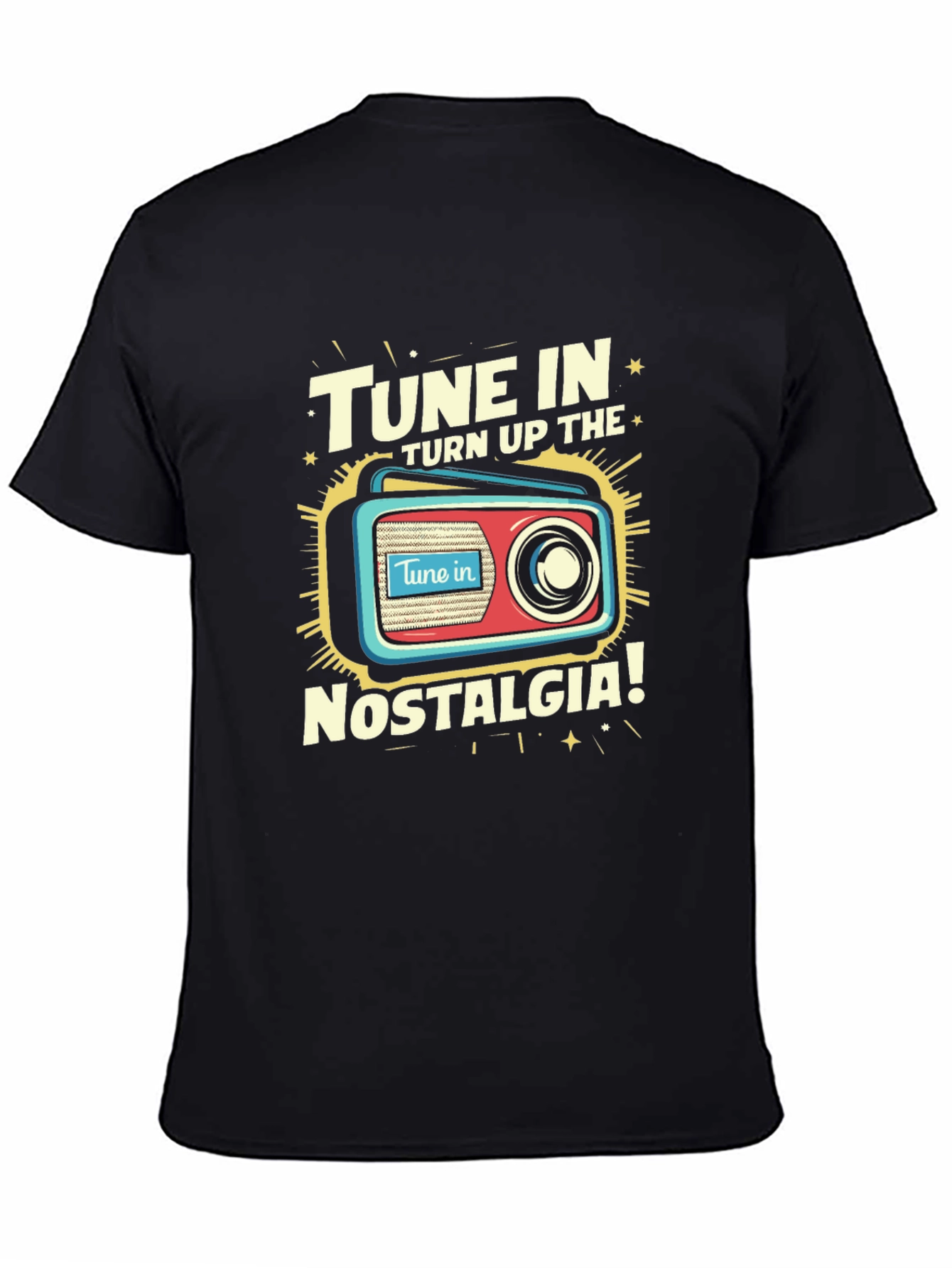Tune In Nostalgia Graphic Tee - Retro Radio T-Shirt