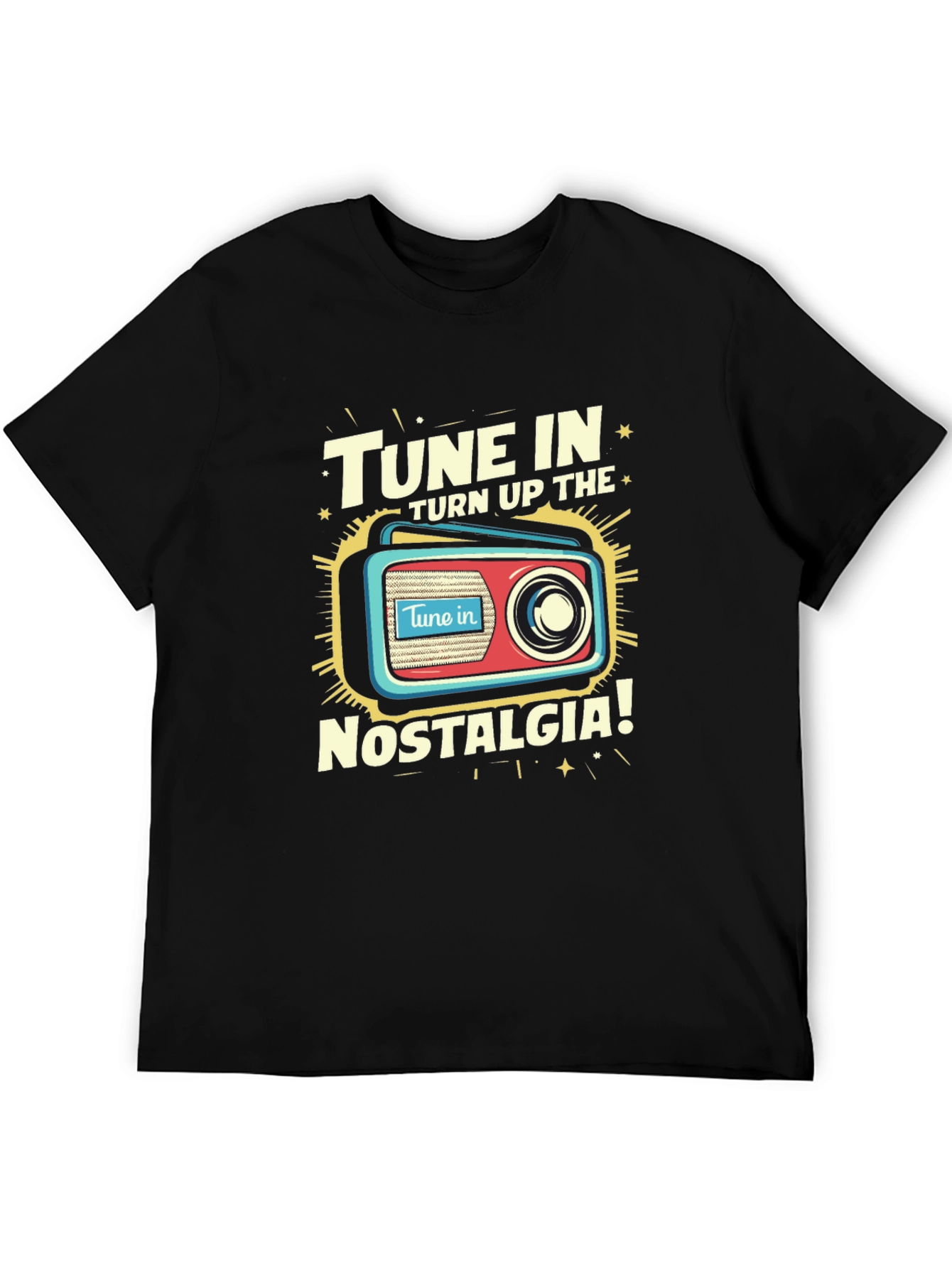 Tune In Nostalgia Graphic Tee - Retro Radio T-Shirt