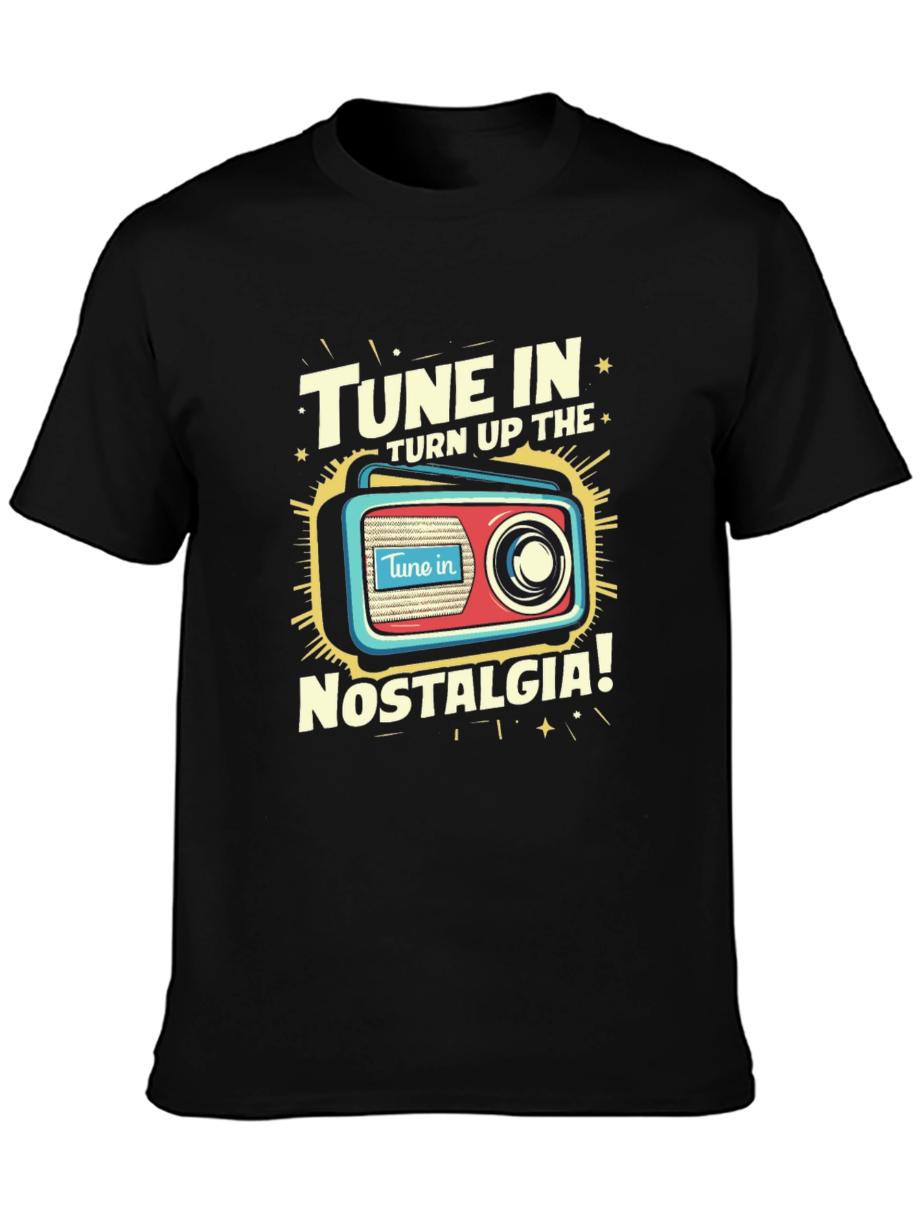 Tune In Nostalgia Graphic Tee - Retro Radio T-Shirt
