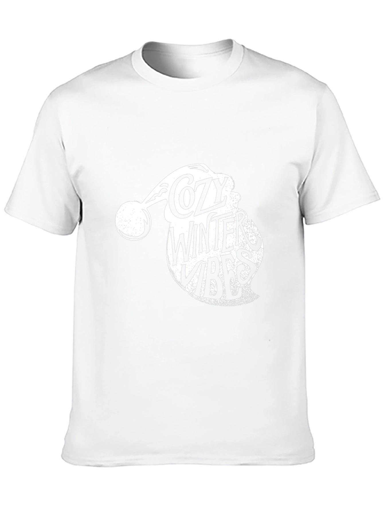 Cozy Winter Vibes Santa Hat Graphic Tee