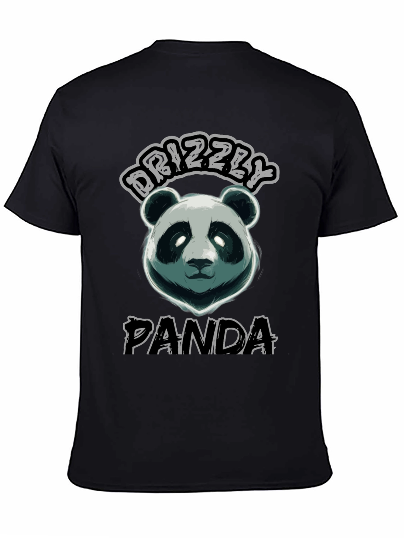 Drizzly Panda Black Graphic Tee