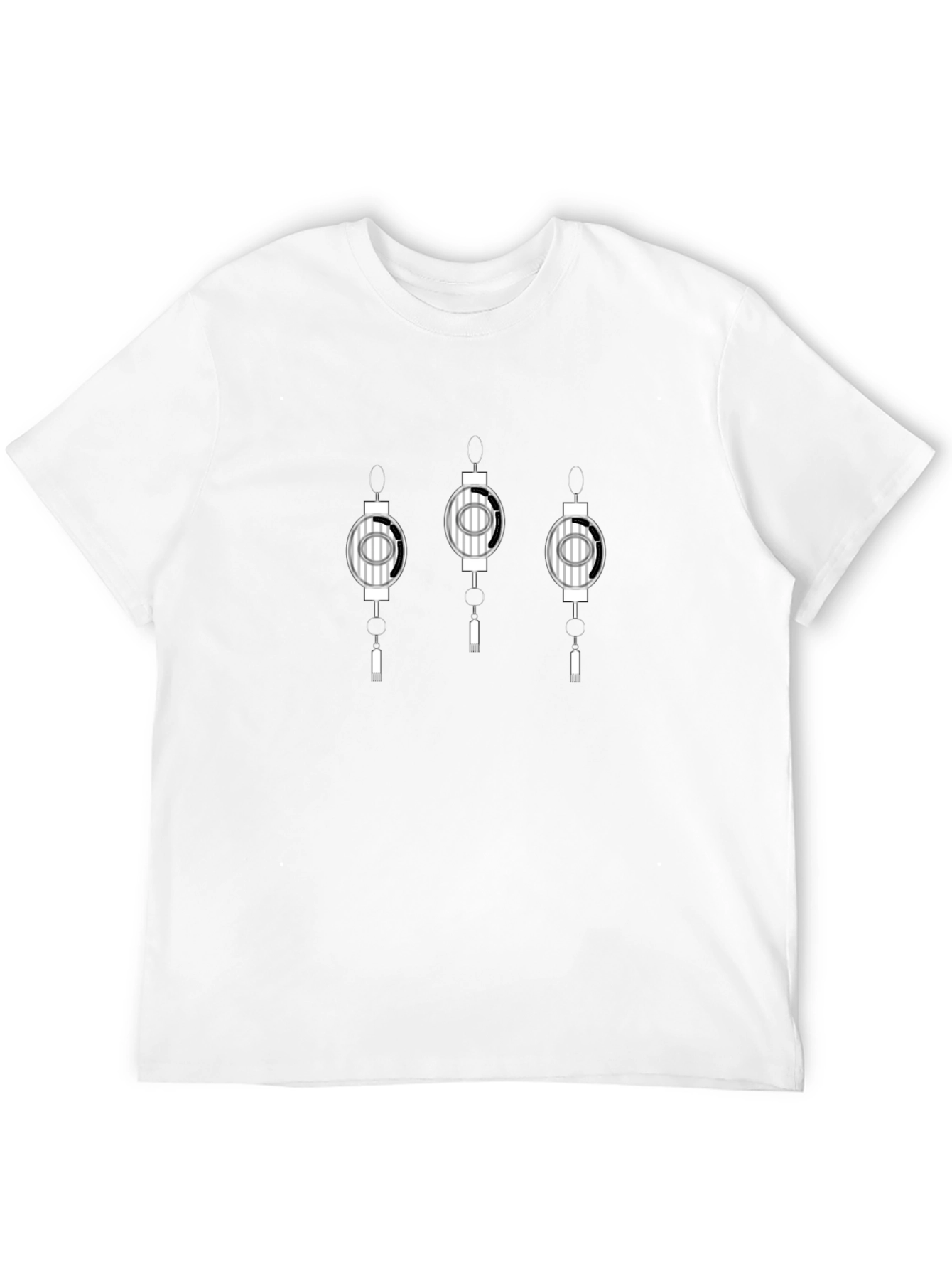Lantern Graphic Tee - Black Cotton T-Shirt