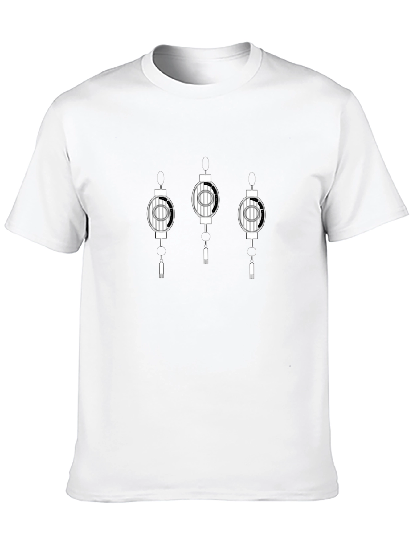 Lantern Graphic Tee - Black Cotton T-Shirt