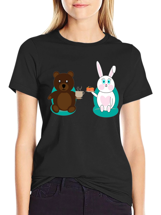 Bear & Bunny Tea Party Graphic Tee