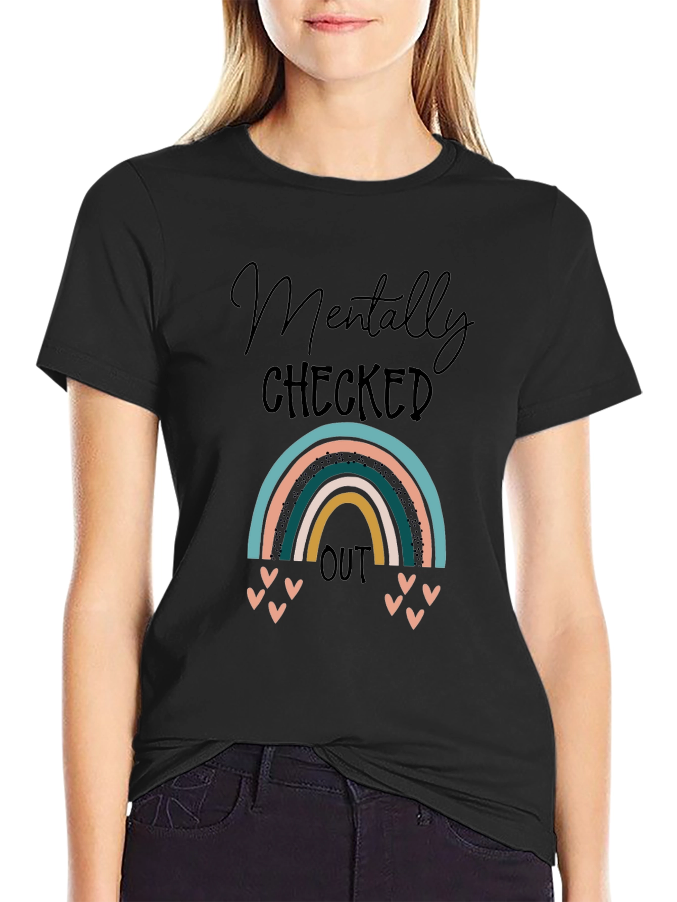 Mentally Checked Out Rainbow T-Shirt - Relaxed Fit