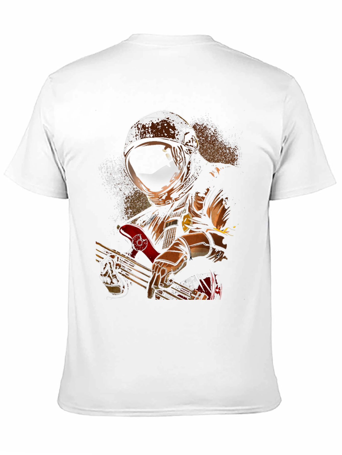 Astronaut Guitar Player Graphic T-Shirt - Cool Space Design