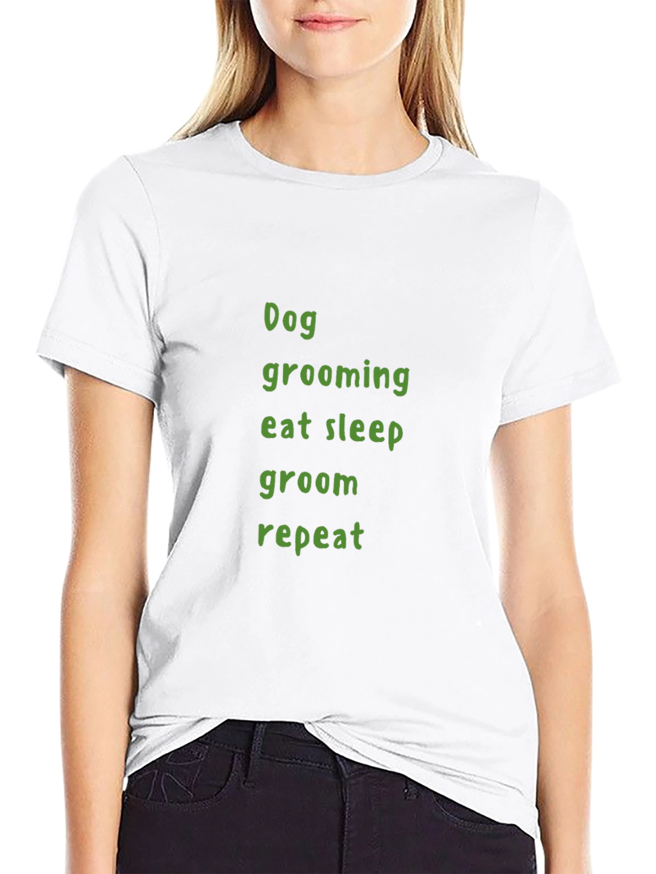 Dog Grooming T-Shirt - Eat Sleep Groom Repeat