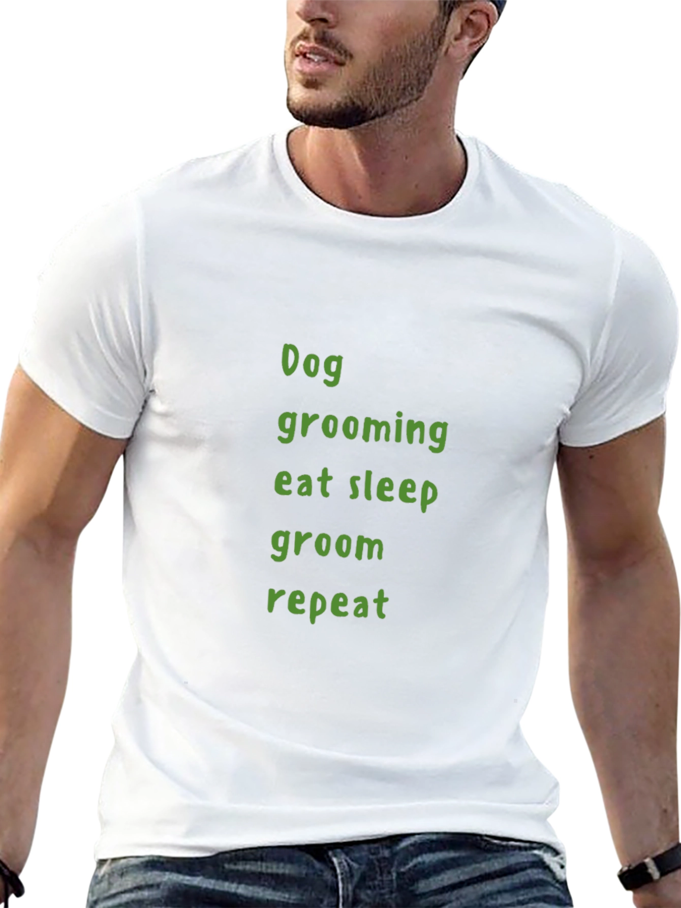 Dog Grooming T-Shirt - Eat Sleep Groom Repeat