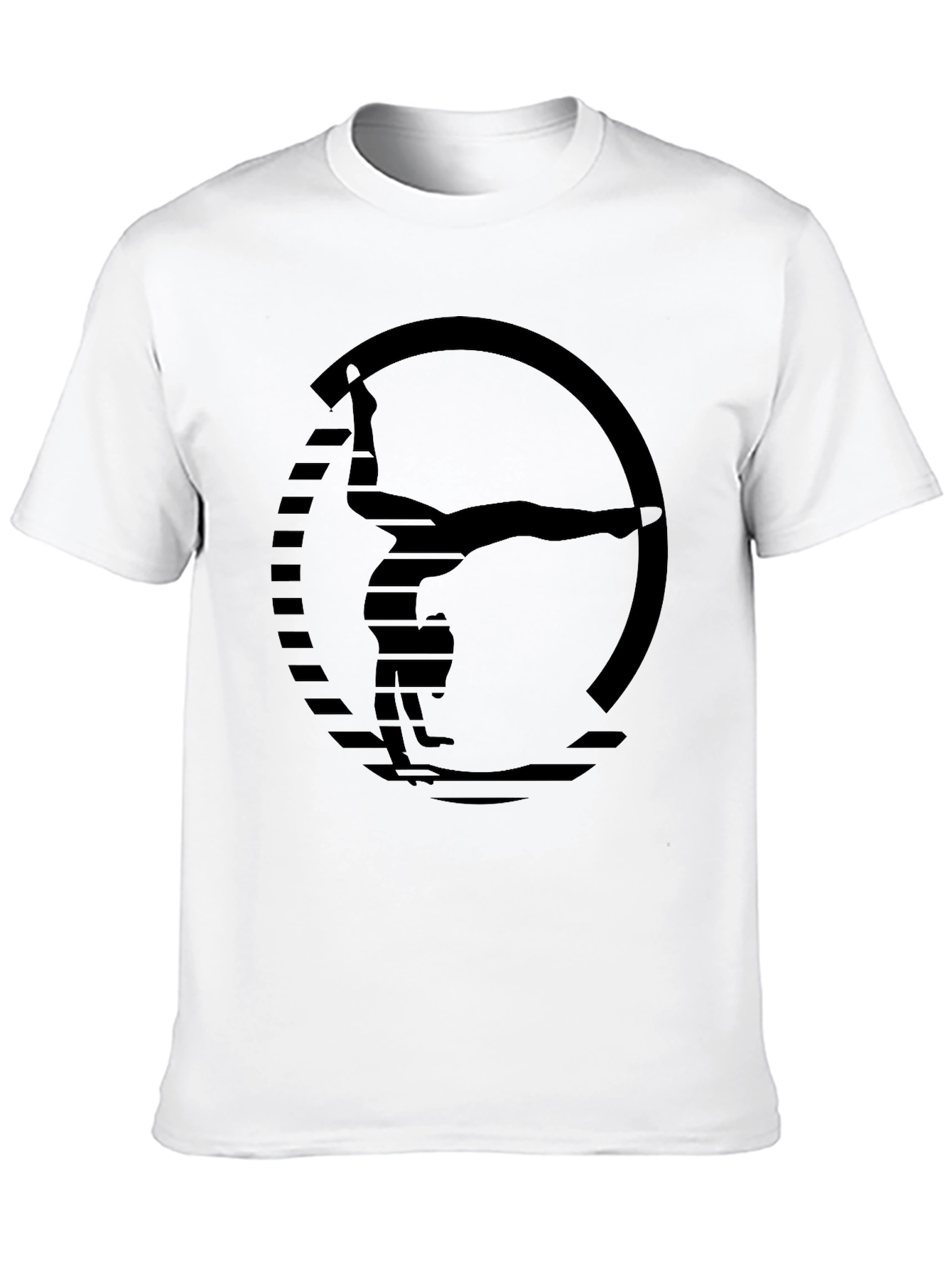 Gymnast Silhouette Graphic Black T-Shirt