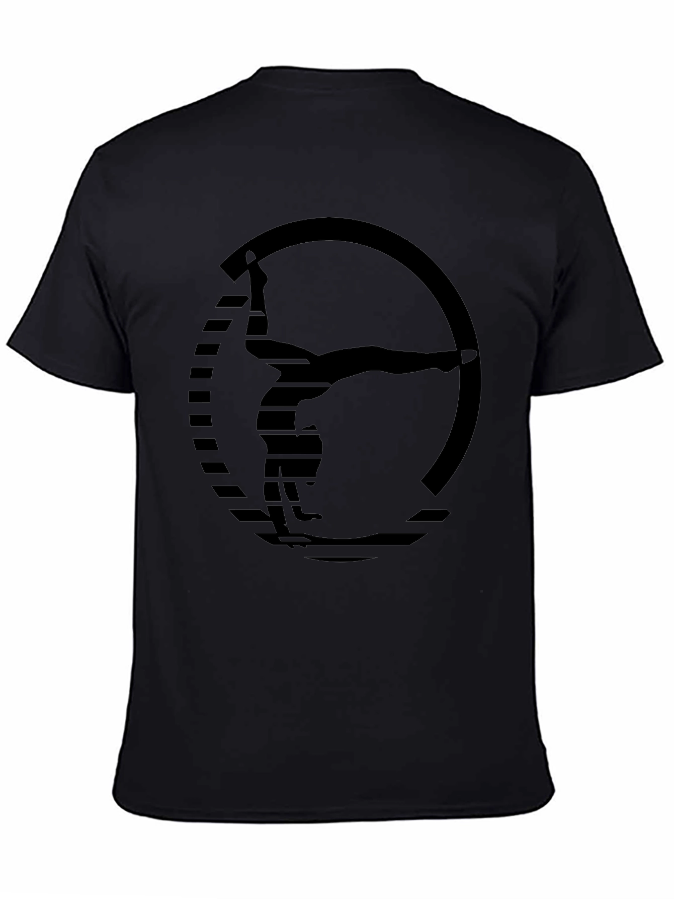 Gymnast Silhouette Graphic Black T-Shirt