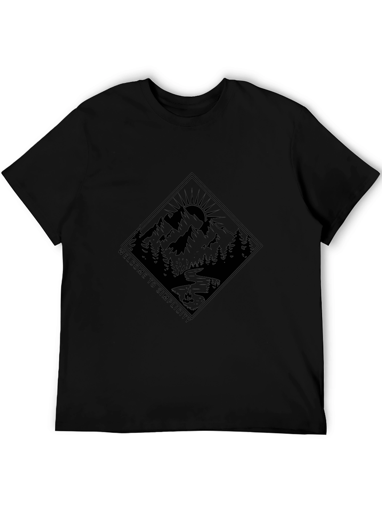 Welcome to Simplicity Graphic Tee - Black