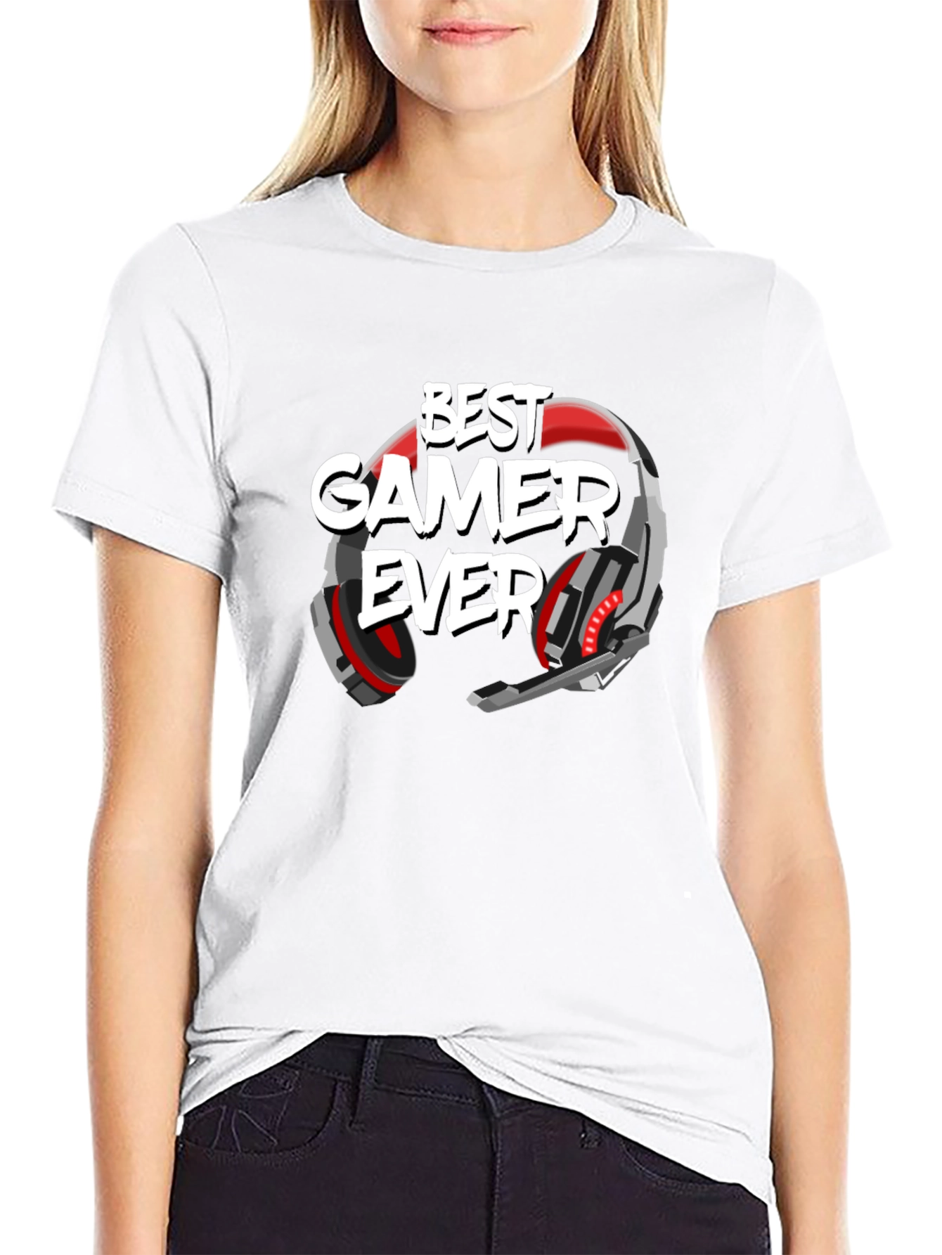 Best Gamer Ever T-Shirt Black Graphic Tee