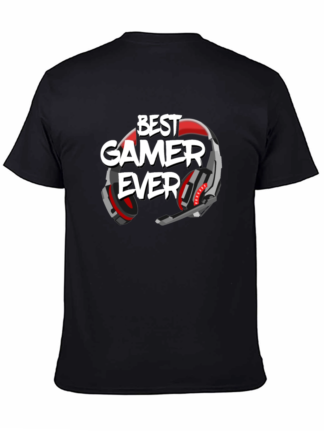 Best Gamer Ever T-Shirt Black Graphic Tee
